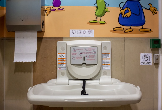 Baby changing tables in toilets
