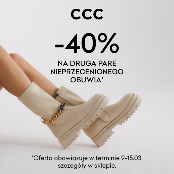 -40% na drugą nieprzecenioną parę obuwia