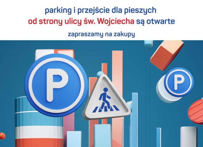 Parking i przejście dla pieszych od ulicy św. Wojciecha otwarte!